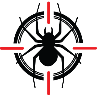 Spider in crosshairs